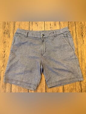 Lululemon Men’s Commission Shorts  Gray Chambray Size 34 8”